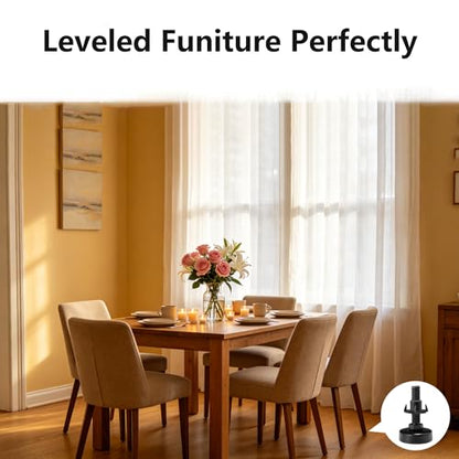4 Pcs 3/8"-16 Adjustable Thread Furniture Feet Levelers