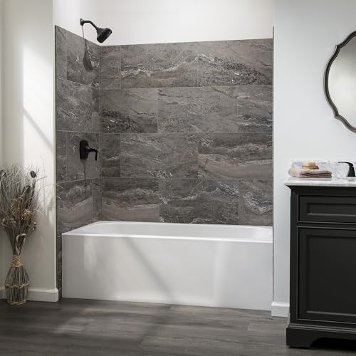 Palisade 25.6 in. x 14.8 in. Vinyl Wall Tiles in Spanish Marble (8 Pack) - color: Spanish Marble, size: Case of 25.6 in. x 14.8 in. Tiles