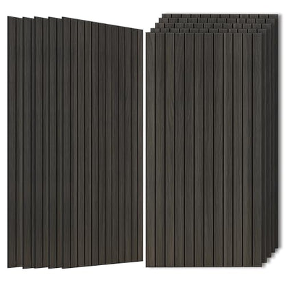 Acoustic Panels,10 Pack 47.2”x23.6” Sound Panels,Rustic Walnut - color: Rustic Walnut, size: 10 PACK