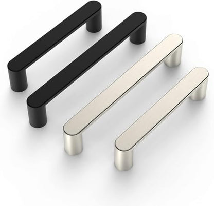 Amerdeco 10 Pack ZH0005BSN Brushed Satin Nickel Cabinet Pulls 5" - color: Brushed Satin Nickel, size: 5" hole center