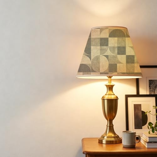 Chunlei Peel and Stick Wallpaper, Grey Beige Mid-Century Geometric Pattern, 118in x 17.7in, Waterproof Vinyl, Removable Reusable, Eco-Friendly, for Bedroom Living Room Rental Apartment - color: Beige04, size: 17.7" x 118.1"