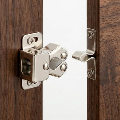 6 Pack Cabinet Latch, Cabinet Door Latch, Double Roller Catch for Cupboard Closet Door (Silver) - color: Silver