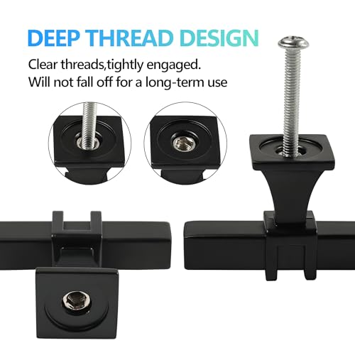 Cabinet Pulls Matte Black Cabinet Handles, 10 Pack 3 Inch Kitchen Door Cupboard Wardrobe Drawer Handles, Cabinet Hardware Bar Drawer Pulls, 76mm Hole Centers - color: Black, size: 3 inch Hole Centers Pull