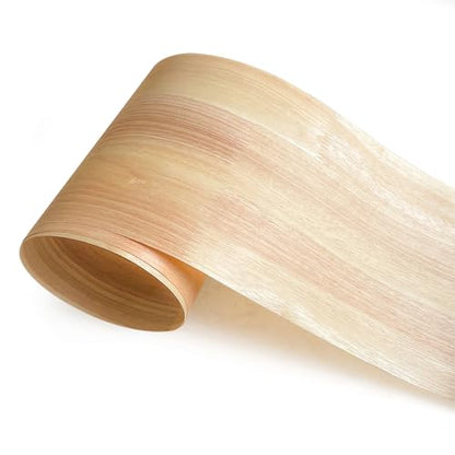 Natural Wood Veneer, Thin Veneer Sheets, Furniture/Boxes/Wooden Crafts Production and Renovation, Handmade DIY (Rubber) - color: Rubber / 8″ x 90″