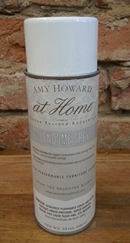 AMY HOWARD AT HOME Nitrocellulose Lacquer Spray Paint | Vendome Grey 2-Pack | 12 OZ | Spray Lacquer with High Gloss Finish for Furniture, Metal, Glass, Wood - color: Vendome Grey