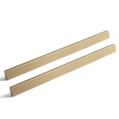 Goo-Ki 6 Pack 10 Inch Champagne Bronze Knurled Cabinet Pulls - Luxurious Bar Handles - Textured Grip for Drawer, Dressers, Furniture Hardware - color: Champagne Bronze, size: 10 Inch Center to Center