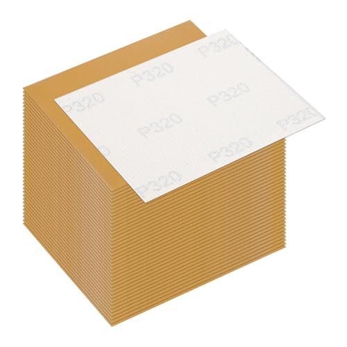 40 Pcs 320 Grit Sandpaper 4.5x5.5 Inch Sand Paper Alumina Abrasive - size: 4.5 x 5.5 Inch(320 Grit)