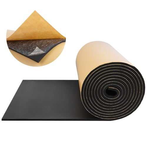 FONUNO Neoprene Foam Padding with Adhesive Closed Cell Foam, Black - color: Black, size: 12" Wide x 118" Long x 1/4" Thick