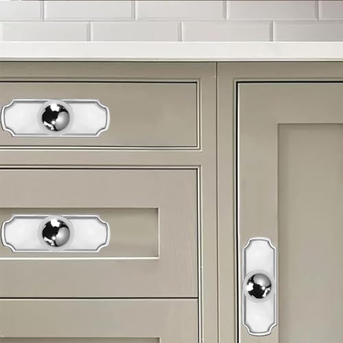 khtumeware 10-Pack Heavy Duty Solid Backplate for Cabinet Knobs Polished Chrome Drawer Knobs with Backplate Suitable for Dresser and Kitchen Cabinet Hardware. - color: Polished Chrome