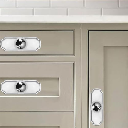 khtumeware 10-Pack Heavy Duty Solid Backplate for Cabinet Knobs Polished Chrome Drawer Knobs with Backplate Suitable for Dresser and Kitchen Cabinet Hardware. - color: Polished Chrome