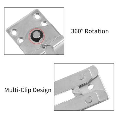 HOWDIA Sectional Couch Connectors, 175mm Sectional Couch Clips Adjustable Sofa Connectors, Keep Your Sectional Sofa Together, Heavy Duty Alligator Clamps Joint Clip for Modular Couch Furniture 2 Pcs - size: 175 MM
