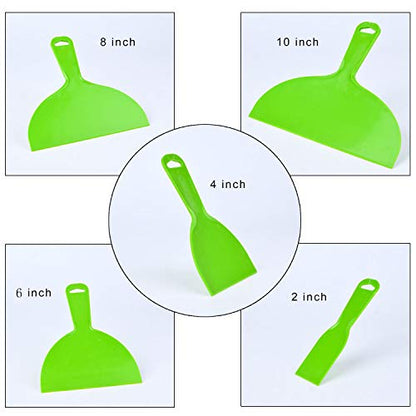 5Pcs Plastic Putty Knife Flexible Scraper For Spackle Wallpaper Repair Tool
