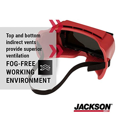 Jackson Safety WS Series Retro Safety Goggles - color: Iruv Shade 5, size: One Size, style: Fixed