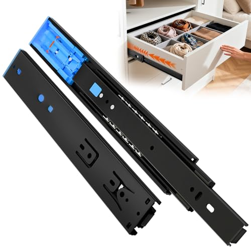 16 Inch Push to Open and Soft Close Drawer Slides,Full Extension,1 Pair - size: 16 Inch
