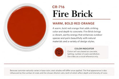 Cement Stain Concentrate - Fire Brick (32 Ounce) - color: Fire Brick, size: 32 ounce