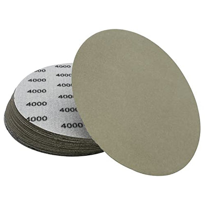 6 Inch 4000 Grit Wet Dry Sandpaper，20 PCS Hook and Loop Sanding Discs - style: Grit-4000