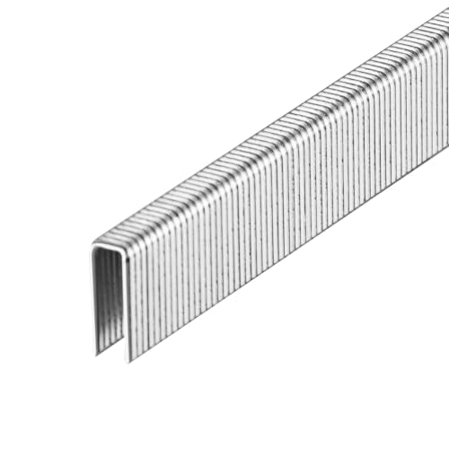 meite 18 Gauge 1/4-Inch Narrow Crown Staples, 5/8-Inch Length Heavy Duty Galvanized Upholstery Staples for Electric or Pneumatic Narrow Crown Staple Guns (4,000 PCS) - size: 5/8" Length, style: 1 Box