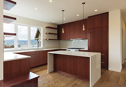 CiCiwind Contact Paper Wood Grain Wallpaper Red Brown Wall Paper Peel and Stick Removable Self Adhesive Thicken Textured Decoral Cabinets Drawer Countertop Waterproof Easy to Clean 78.7”x17.7” - size: 17.7" x 78.7"