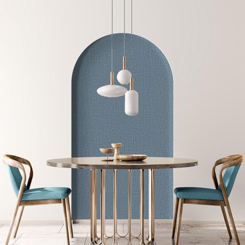 WADILE Grasscloth Peel and Stick Wallpaper 15.7in x 196.8in Navy Blue - color: Navy Blue, size: 15.7" x 196.8"
