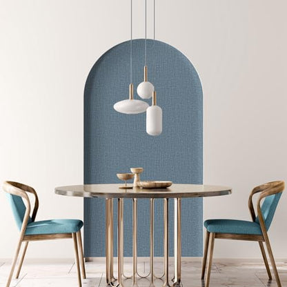 WADILE Grasscloth Peel and Stick Wallpaper 15.7in x 196.8in Navy Blue - color: Navy Blue, size: 15.7" x 196.8"