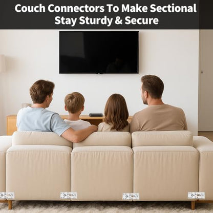 HOWDIA Sectional Couch Connectors - Heavy Duty Alligator Clamps Joint Clips for Modular Furniture | 135mm Length| 2-Pack | Sturdy Metal Construction for Secure Sofa Connections - size: 135 MM