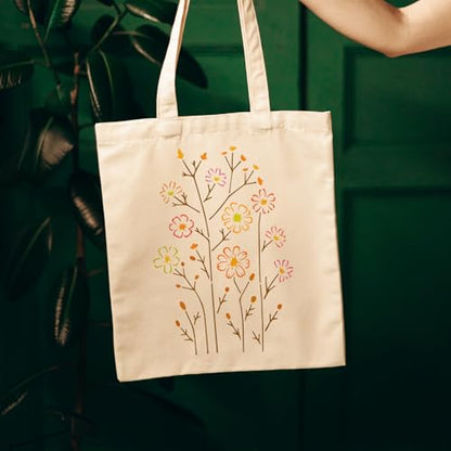 FINGERINSPIRE Line Wildflower Stencil with Brush 8.3x11.7inch Reusable Flowers Leaves Template Plastic PET Line Style Stencil Hollowed Plant Theme Template for Painting on Wood Clothes Canvas Fabric - style: Line Wildflower