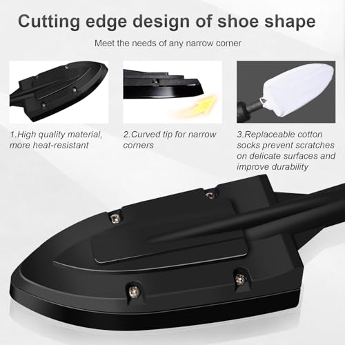 Edge Banding Iron, Adjustable 95-482℉ (35-250℃), with Trimmer&6.56 Ft Power Cord and Metal Support, Precision Temperature Control, Suitable for Edge Banding, Covering Airplane Models, Sealing Iron