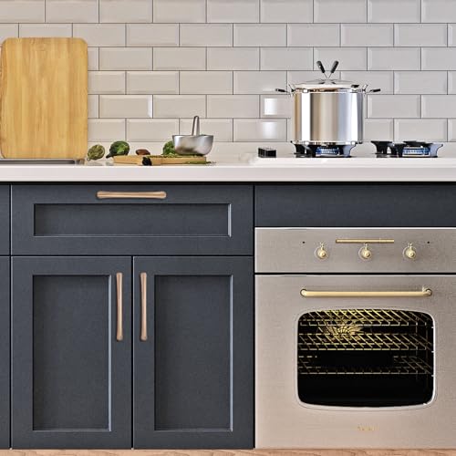 10 Pack 5 Inch Kitchen Cabinet Handles Champagne Bronze Cabinet Pulls Zinc Alloy Drawer Pulls Kitchen Hardware - color: Champagne Bronze, size: 5'' Hole Center(128mm)