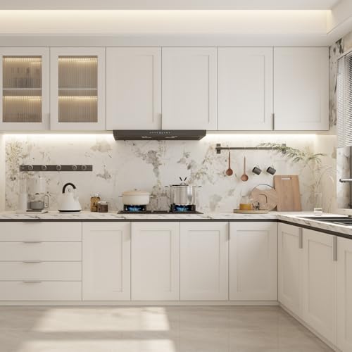 Peaha 10 Pack Kitchen Cabinet Handles 6-5/16" Brushed Nickel Cabinet Pulls - color: Brushed Nickel, size: Hole Centers:6-5/16in(160mm)
