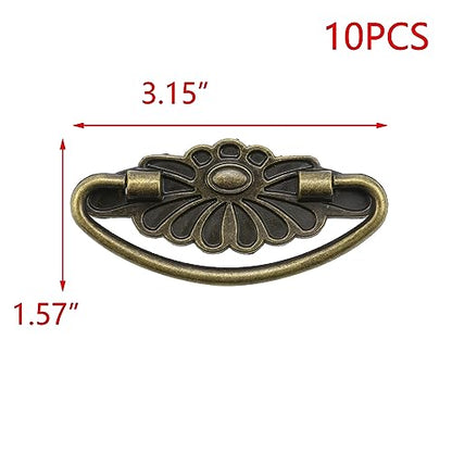 T Tulead Antique Looking Drawer Pulls Jewelry Cabinet Handles 10PCS