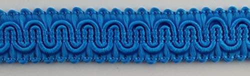 1/2" Scroll Braid Gimp w/Backing - 10 Continuous Yards - Many Color Options! (Turquoise) - color: Turquoise