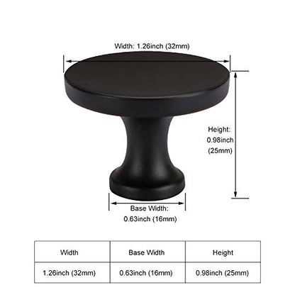 homdiy 35 Pack Matte Black Cabinet Knobs, Solid Round Drawer Knobs, Modern Kitchen Cabinet Hardware for Bedroom Dresser, Cupboard, Drawers - color: Black, size: 35 Pack