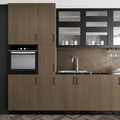 JSEVEM Brown Wood Grain Contact Paper Walnut Peel and Stick Wallpaper Removable Waterproof Vinyl Wrap Thick Self Adhesive Wall Paper for Countertops Cabinets Shelf Furniture 31"×157" - color: Gray/Brown, size: 31" x 157"