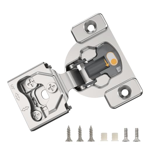 Furniware 50 Pieces 1/2" Overlay Concealed Face Frame Hinges - color: 50 Pieces, size: 1/2 Inch