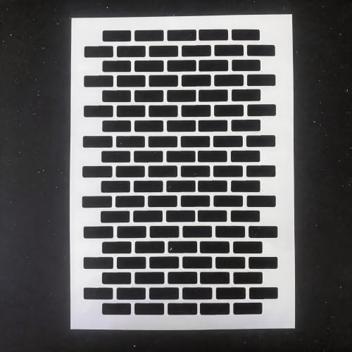 TIAMECH A4 Reusable Brick Wall Stencil for Painting - color: Brick Wall