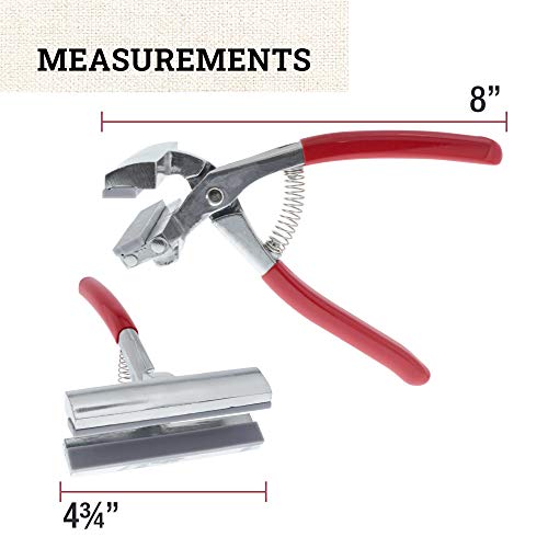 U.S. Art Supply Extra-Wide Canvas Pliers 4.75", Padded Handle