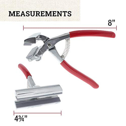 U.S. Art Supply Extra-Wide Canvas Pliers 4.75", Padded Handle