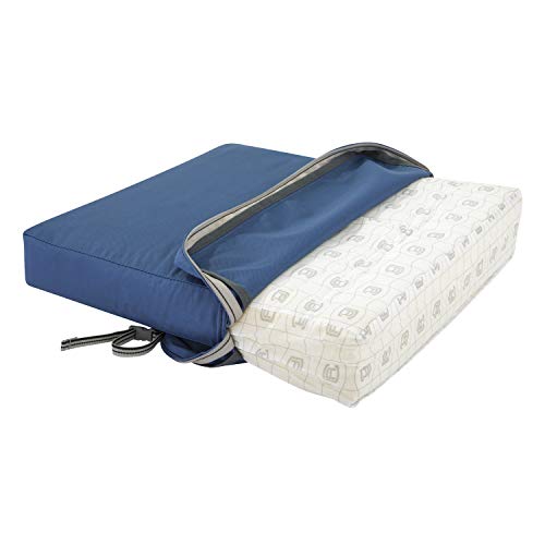 Classic Accessories Ravenna Water-Resistant 17 x 15 x 2 Inch Patio Seat Cushion, Empire Blue, Chair Seat Cushion - color: Empire Blue, size: 17"W x 15"D x 2"Thick
