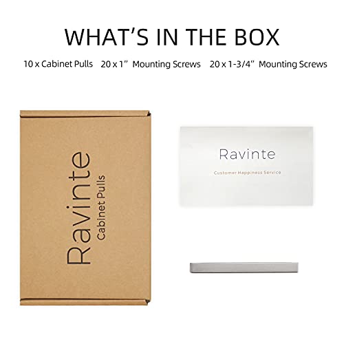 Ravinte Brushed Nickel Cabinet Hardware Square Pulls, 3.75 Inch, 10 Pack - color: Brushed Nickel