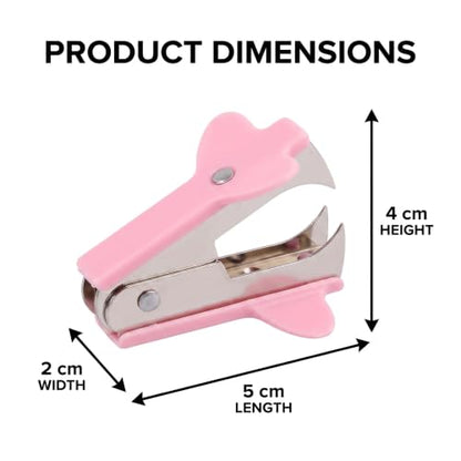 Pink Stapler Removal Tool, Staple Puller, Modern Plastic Stapler Remover with Non-Slip Handle, Ideal for Students, Teachers, Home and School