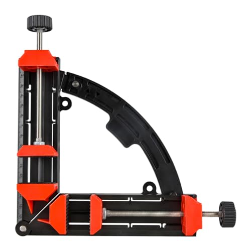 Multi Angle Degree Corner Clamps, Adjustable 30-90 Degrees Sawing Mitre Right Angles Measuring Cutting Tool for Woodworking Photo Frame (New-black)