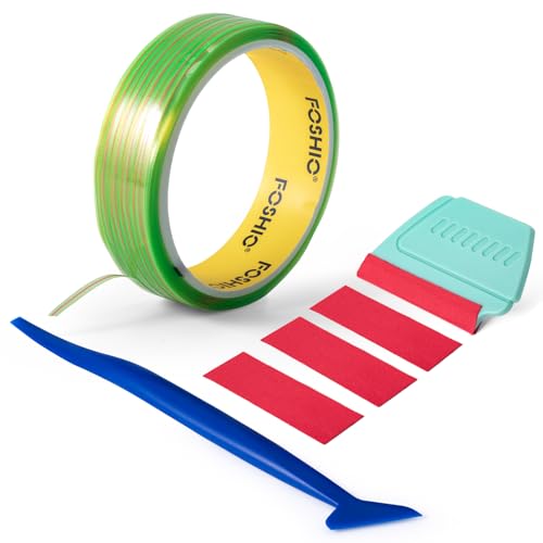 FOSHIO 50M (164FT) Knife Tape Finish Line Vinyl Wrap Tool for Cutting Paper Trim Car Wrapping Design Line Auto Graphic Decals Vinyl Wrap Kit