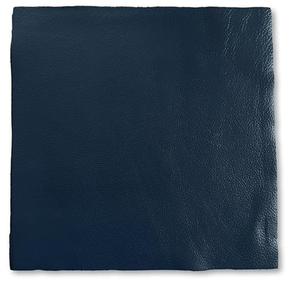 Natural Grain Cow Leathers: 12'' x 12'' Pre-Cut Leather Pieces (Navy, 1 Piece) - color: Navy, size: 1 Piece