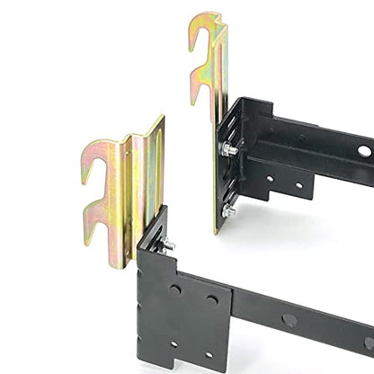 4Pcs #711 Bolt-On to Hook-On Bed Frame Conversion Brackets - color: 4Pcs -Bed Frame Hooks