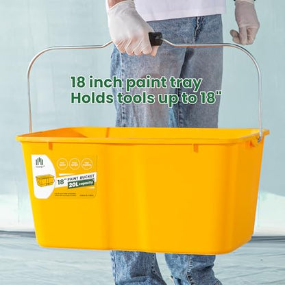 VOOMEY 18 Inch Paint Roller Kit, 23 Pcs Professional Large Painting Kit - size: 23pc