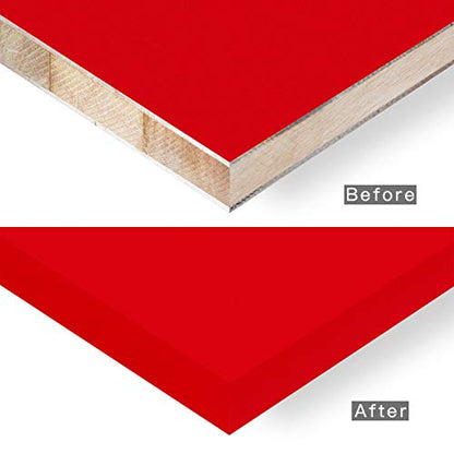 PVC Edge Banding, 1" x 25ft Non Glued Chrome Red Edge Banding for Table Cabinet Furniture Trim - color: Red, size: 1 Inch