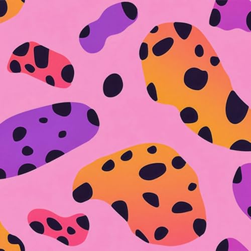 HOMETITUTE Leopard Spot Peel and Stick Wallpaper 118.1x17.7 Inch Vinyl - color: Abstract Leopard Spot