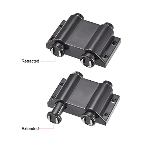 uxcell Double Touch Catch Magnetic Press Latch for Cabinet Door Cupboard Black 2pcs
