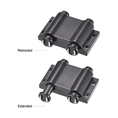 uxcell Double Touch Catch Magnetic Press Latch for Cabinet Door Cupboard Black 2pcs