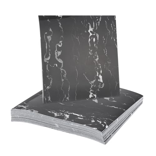 HARFINGTON 15pcs Peel and Stick Marble Tiles, Waterproof Wall Panel Backsplash, 12"x12" PVC Peel and Stick Shower Tiles for Bathroom, Kitchen, Living, White Crystal Dragon Design - style: White Crystal Dragon